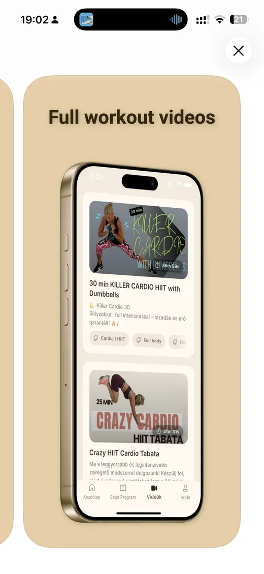 Member-facing workout video library in the Monka app